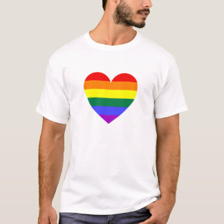 LGBT Gay Pride Rainbow Heart T-Shirt