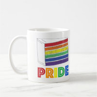 LGBT Gay Pride Rainbow Layer Cake Slice