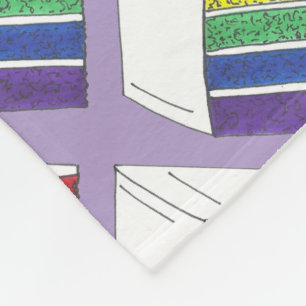 LGBT Gay Pride Rainbow Layer Wedding Cake Slice Fleece Blanket