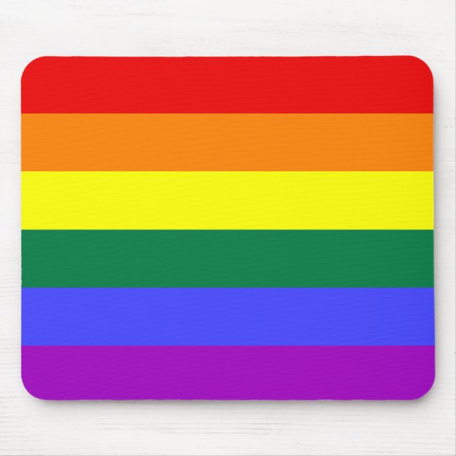 LGBT Gay Pride Rainbow Mouse Mat (Front)