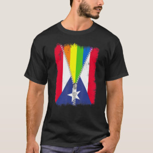 Lgbt Gay Pride Rainbow Puerto Rico Flag Case T-Shirt
