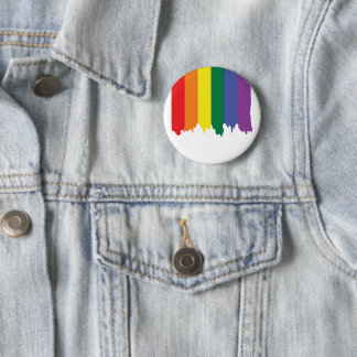 LGBT Gay Pride Rainbow Running Paint 6 Cm Round Badge