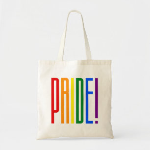 LGBT Gay Pride Rainbow Typography LGBTQ Support Tote Bag