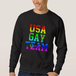 Lgbt Gay Pride Transgender Rainbow Usa Team Mens C Sweatshirt