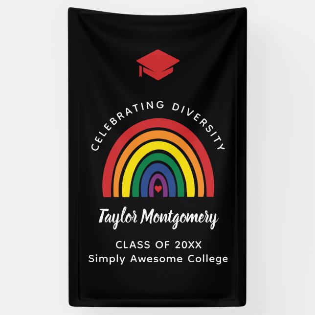 LGBT Gay Pride Year College High School Diversity Banner (Vertical)