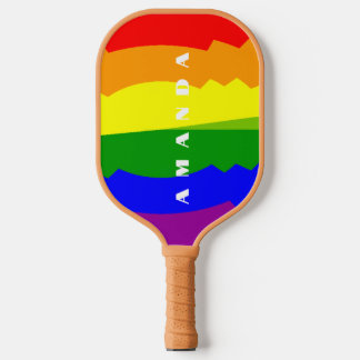LGBT Gay Queer Pride Celebration Pickleball Paddle