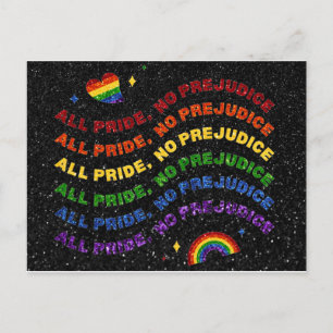 LGBT Glitter All Pride No Prejudice Card