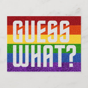 LGBT Glitter Guess What? Coming Out Card