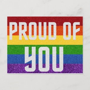 LGBT Glitter Proud Of You Card