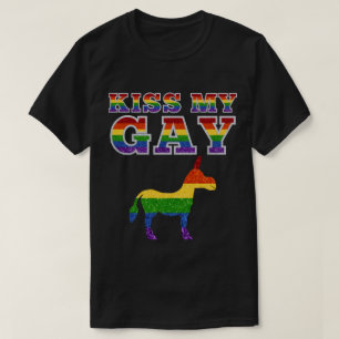 LGBT Glitter Rainbow Kiss My Funny T-Shirt