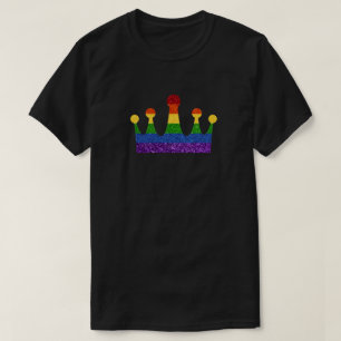 LGBT Glitter Rainbow Pride Crown T-Shirt