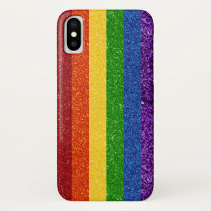LGBT Glitter Rainbow Pride Flag iPhone X Case