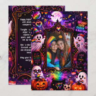 🎃🌈 LGBT Halloween Custom Photo Greeting card