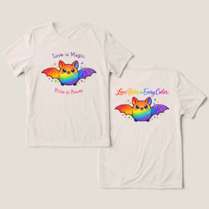 🦇🌈LGBT Halloween Love is Magic. Pride is Power. Tri-Blend Shirt