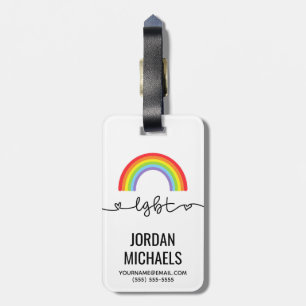 LGBT Hearts & Rainbows Luggage Tag