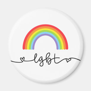 LGBT Hearts & Rainbows Magnet