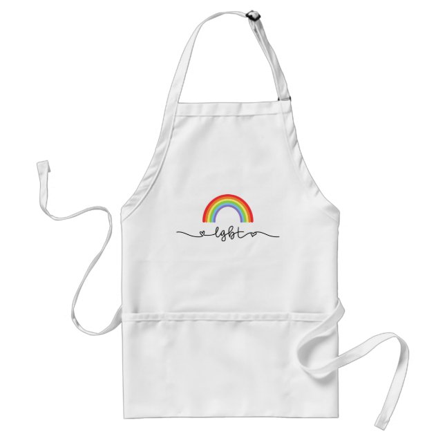 LGBT Hearts & Rainbows Standard Apron (Front)