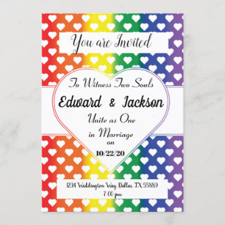 LGBT Hearts Wedding Invitation