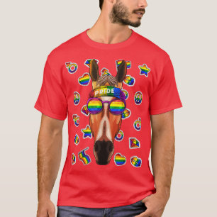 LGBT Horse Gay Pride Month Animal Rainbow Lesbian  T-Shirt