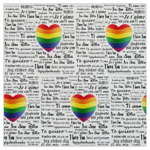 LGBT I Love You Fabric