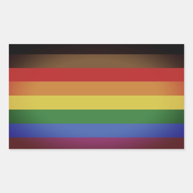 LGBT INCLUSIVE PRIDE (People of Colour Pride) Rectangular Sticker (Front)