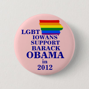 LGBT Iowans for Obama 2012 6 Cm Round Badge