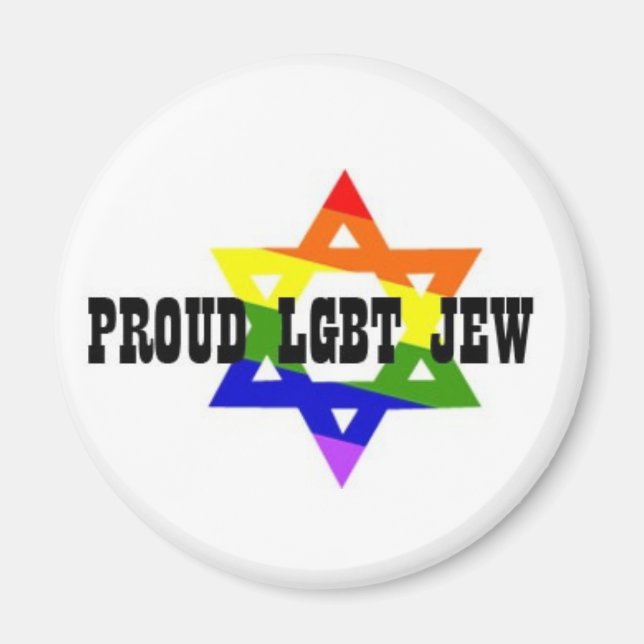 LGBT Jew Magent Magnet (Front)