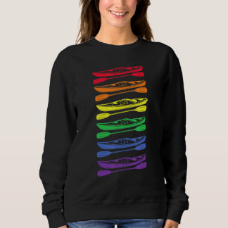 Lgbt Kayak Kayaking Boating Summer Rainbow Clothin Sweatshirt