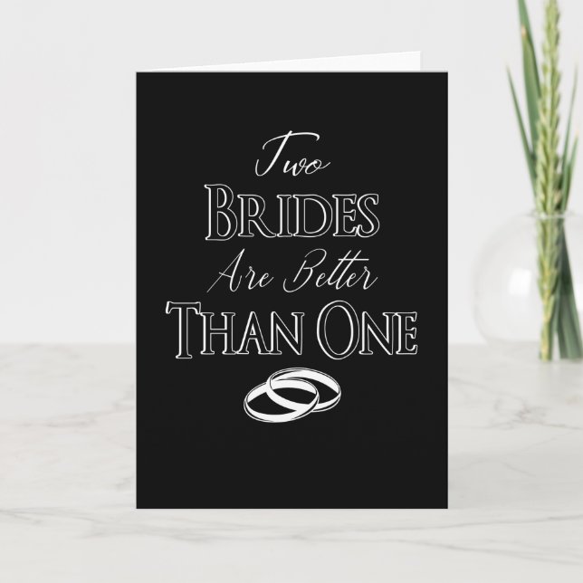 LGBT LBGBTQ Bride Marriage Lesbian Gay Gay Card (Front)