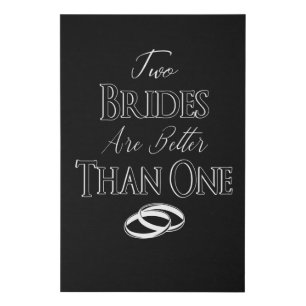 LGBT LBGBTQ Bride Marriage Lesbian Gay Gay Faux Canvas Print