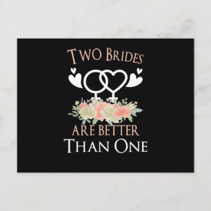 LGBT LBGBTQ Bride Marriage Lesbian Gay Homo Postcard