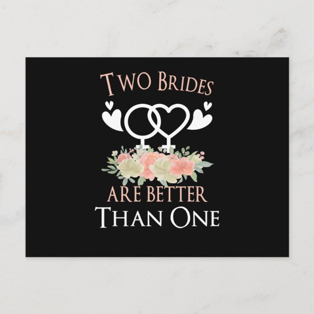 LGBT LBGBTQ Bride Marriage Lesbian Gay Homo Postcard (Front)