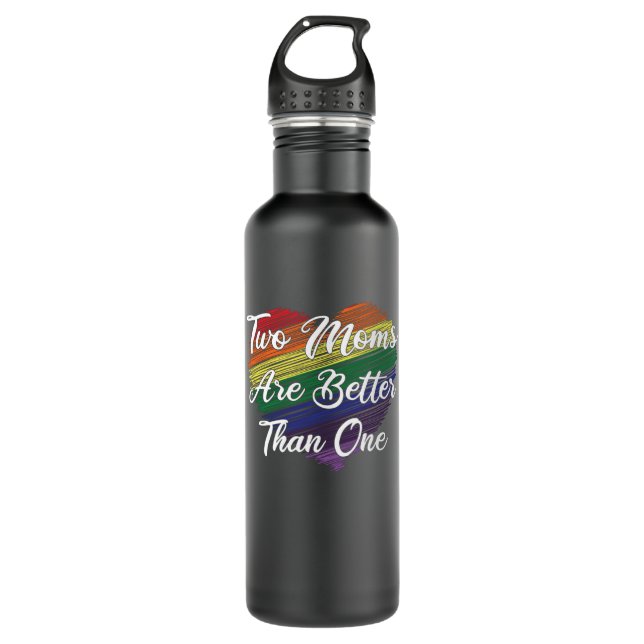LGBT LBGBTQ Mother Mum Lesbian Gay Gay Marriage 710 Ml Water Bottle (Front)