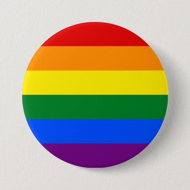 LGBT Lesbian Gay Pride Rainbow 7.5 Cm Round Badge (Front)