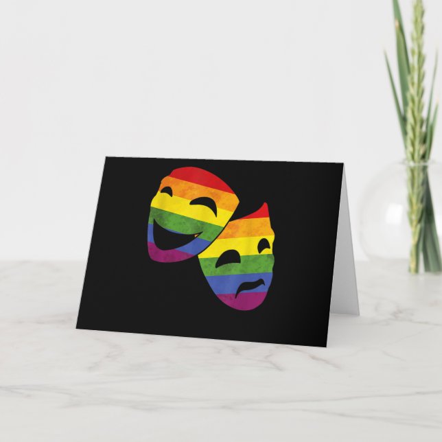 LGBT LGBTQ Queer Actor Actress Rainbow Theatrical Card (Front)