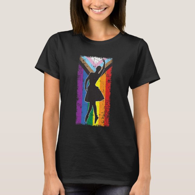 LGBT LGBTQIA Dance Ballet  Pride Flag Gay 3 T-Shirt (Front)