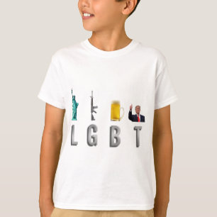 LGBT - Liberty  Guns  Beer  Trump  6 T-Shirt