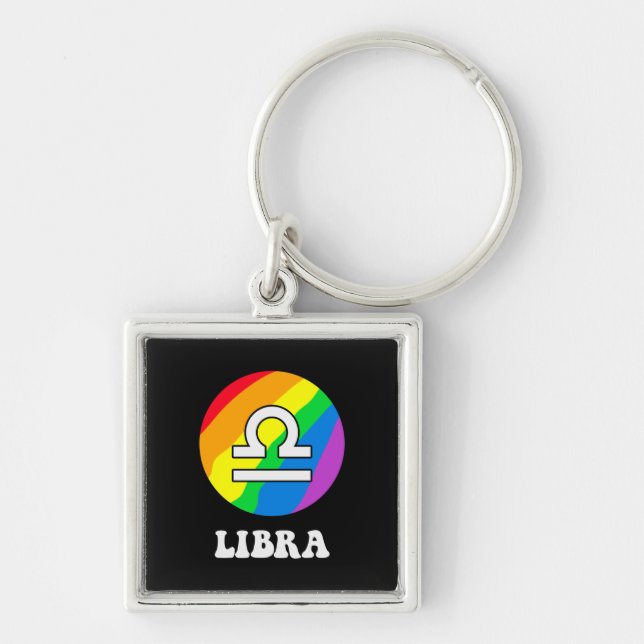 Lgbt Libra Key Ring (Front)