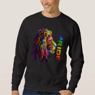Lgbt Lion Pride Rainbow Colour Flag Gay Proud Lgbt Sweatshirt