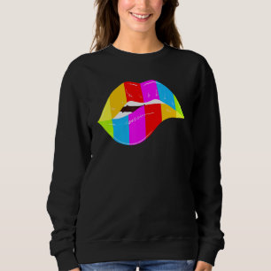 LGBT lips kiss mouth Gay CSD Sweatshirt