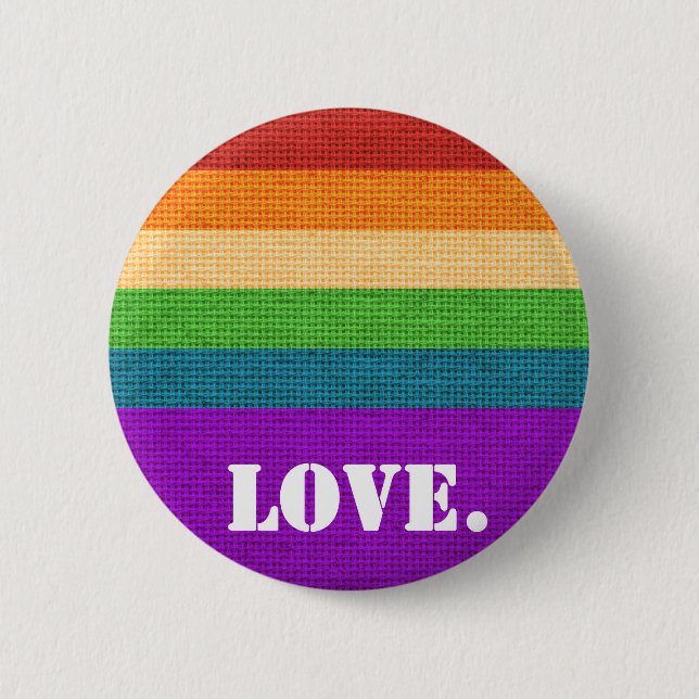 LGBT Love 6 Cm Round Badge (Front)