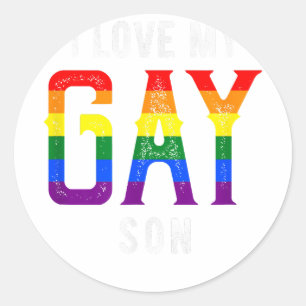LGBT Love Gay Son - Gay Pride Outfit Gay Pride Par Classic Round Sticker