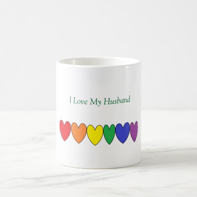 LGBT love my husband mug (Center)
