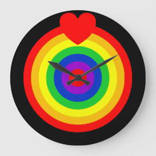 #LGBT #love #pride #gay #lesbian #freedom #parade Large Clock