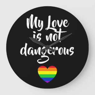 #LGBT #love #pride #gay #lesbian #freedom #parade Large Clock