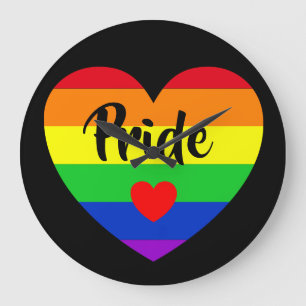 #LGBT #love #pride #gay #lesbian #freedom #parade Large Clock