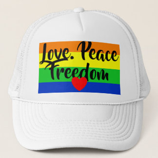 #LGBT #love #pride #gay #lesbian #freedom #parade Trucker Hat