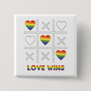 LGBT Love Wins  15 Cm Square Badge