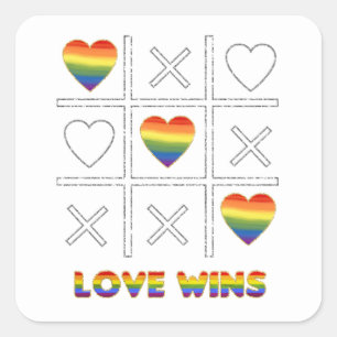 LGBT Love Wins  Square Sticker
