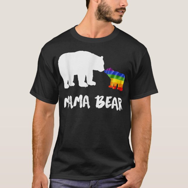 LGBT Mama Bear Mum Lesbian Gay Biseual Transgender T-Shirt (Front)